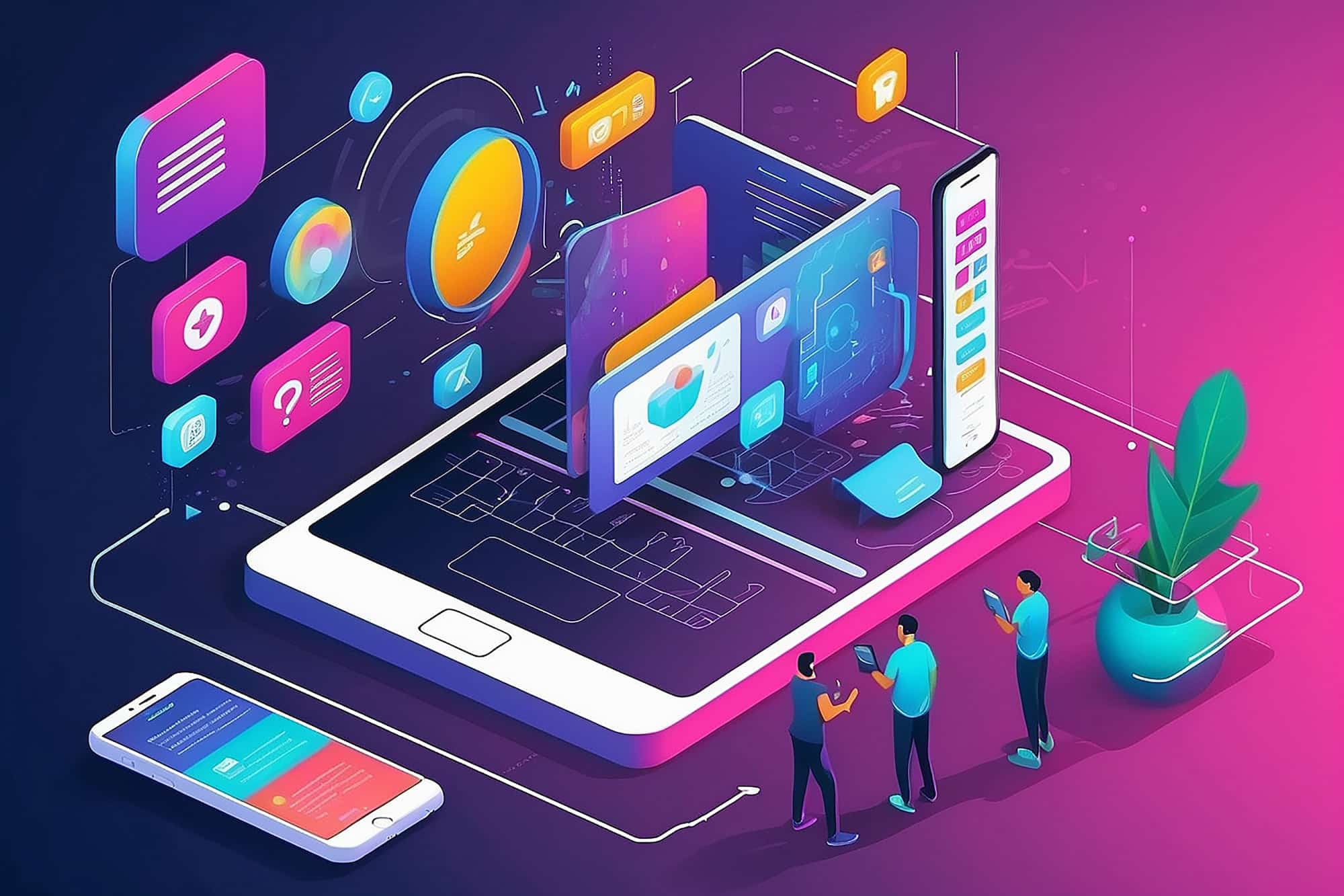 ilustración del concepto de navegación en línea